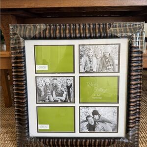 Elegant Black and Bronze Photo Collage Frame (6 5x7 openings)